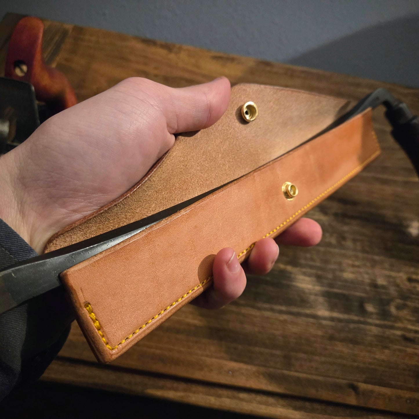 Draw Knife Sheath - 10" Straight Edge Blade