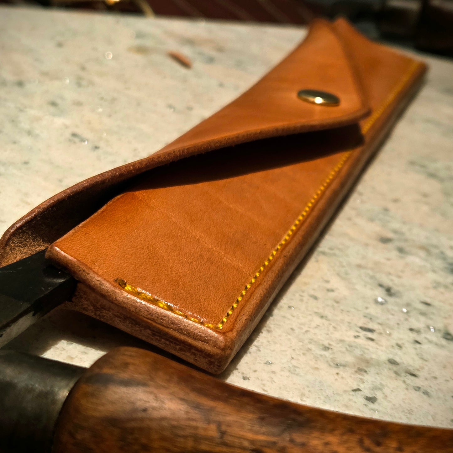Draw Knife Sheath - 10" Straight Edge Blade